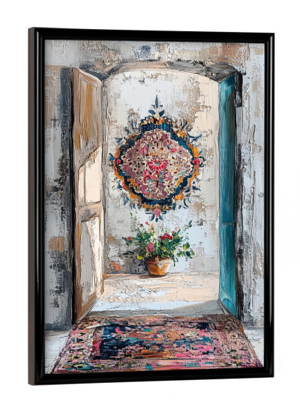 Poster mit schwarzem Rahmen "Mediterranes Raumflair" artboxONE - Natur,Floral,Abstrakt