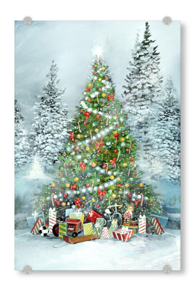 Acrylglasbild "Unter dem Baum" artboxONE - Weihnachten - Baum,Geschenke,Weihnachten,Feiertag