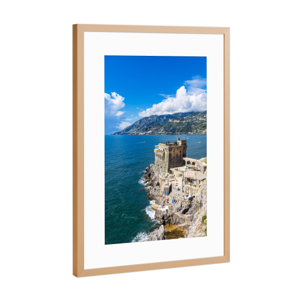 Poster mit Rahmen Kupfer "Wachturm in Maiori" artboxONE - Natur,Reise,Architektur,Reise / Strand und Meer,Reise / Länder