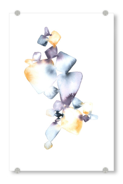 Acrylglasbild "Abstract - Colorful Shapes" artboxONE - Abstrakt,Geometrie - Watercolor,Abstract,Abstract shapes,Watercolor shapes,Abstract art