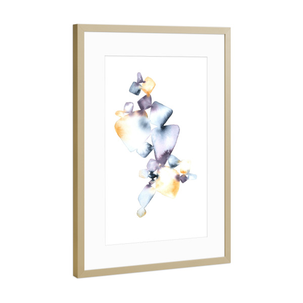 Poster mit Rahmen Gold "Abstract - Colorful Shapes" artboxONE - Abstrakt,Geometrie