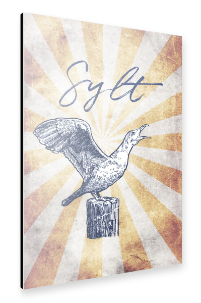 Alu-Dibond "Sylt vintage" 30x20 cm artboxONE