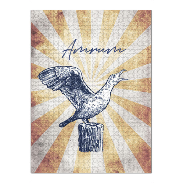 Puzzle Ravensburger "Amrum vintage" artboxONE - Reise,Tiere,Reise / Strand und Meer,Reise / Länder