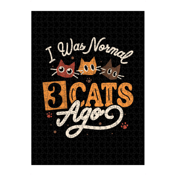 artboxONE Puzzle "Vor 3 Katzen war ich normal" artboxONE - Typografie,Tiere