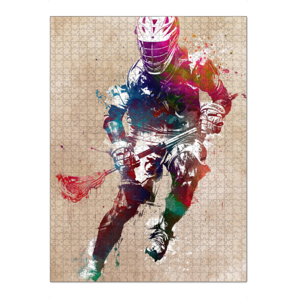Puzzle Ravensburger "Lacrosse-Sportkunst H" artboxONE - Sport,Sport / Motivation - Lacrosse,Lacrosse-spieler,Spieler,Spiel,Sport,Grafik