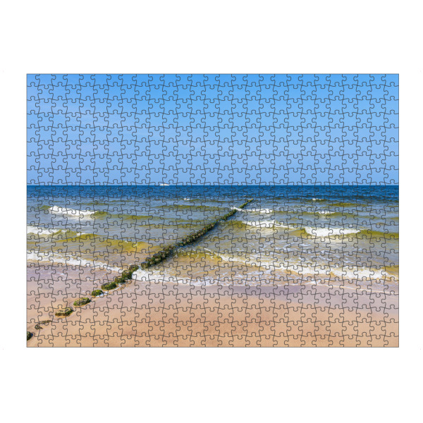 Puzzle Ravensburger "Buhne am Strand in Bansin" artboxONE - Natur,Reise,Reise / Strand und Meer