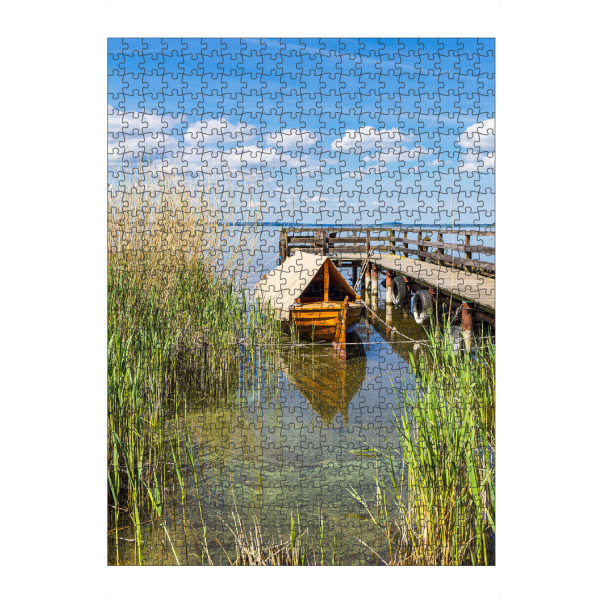 Puzzle Ravensburger "Steg und Fischerboot" artboxONE - Natur,Reise,Reise / Strand und Meer