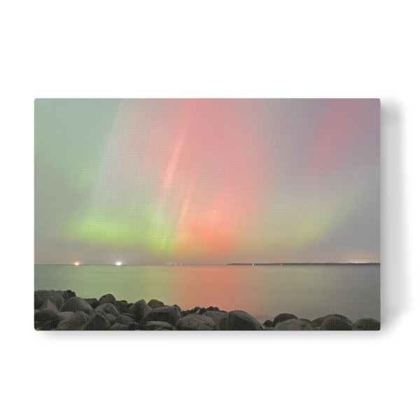 Leinwandbild "Polarlichter über der Ostsee" artboxONE - Natur,Reise / Strand und Meer - Polarlichter,Ostsee,Lichtstimmungen,Natur,Naturereignis