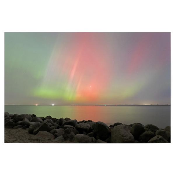 Poster 30x20 cm "Polarlichter über der Ostsee" artboxONE - Natur,Reise / Strand und Meer - Polarlichter,Ostsee,Lichtstimmungen,Natur,Naturereignis