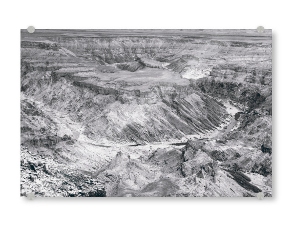 Acrylglasbild "Fish River Canyon, Namibia" artboxONE - Natur,Reise,Schwarzweiß,Reise / Afrika,Reise / Länder