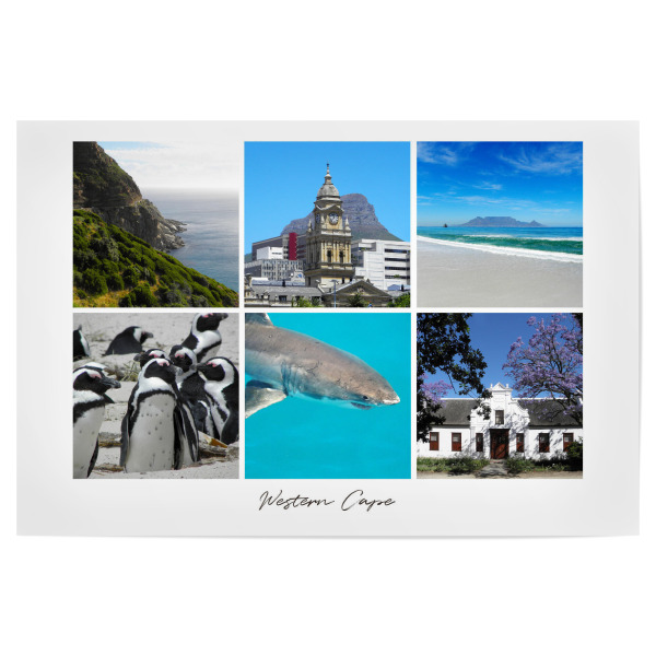 Poster 30x20 cm "Western Cape" artboxONE - Städte,Reise,Reise / Strand und Meer,Reise / Afrika,Reise / Länder