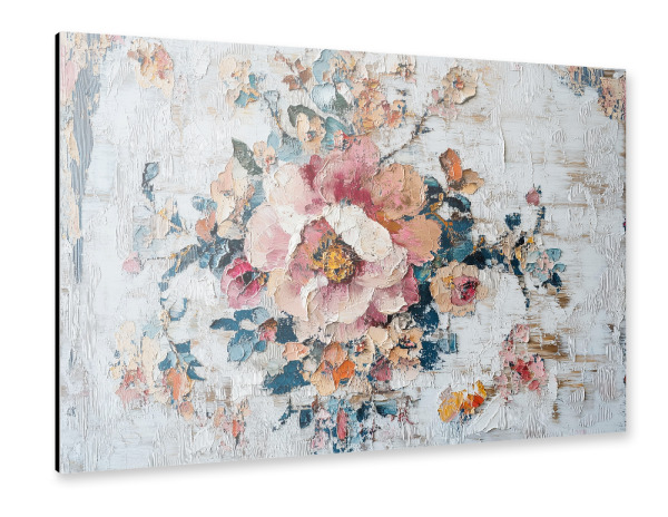 Alu-Dibond "Wandmalerei Floral" 30x20 cm artboxONE