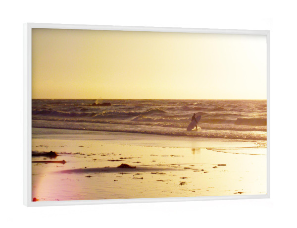 Poster mit weißem Rahmen "Surfin' California" artboxONE - Natur,Reise,Reise / Strand und Meer,Reise / Länder