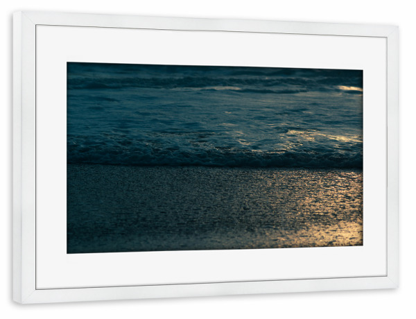 Poster mit Rahmen weiß "Sonnenspiegelung im Meer" artboxONE - Natur,Reise,Reise / Strand und Meer,Reise / Länder