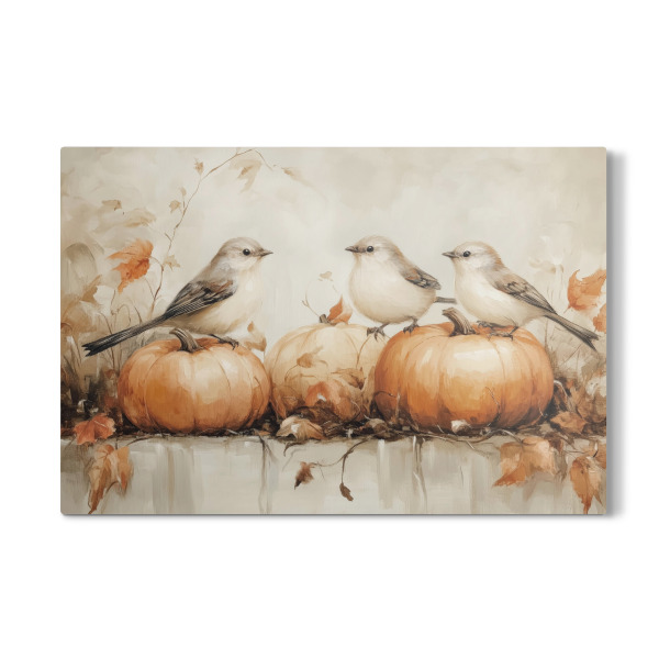 Galerie-Print "Vögel und Kürbisse" 75x50 cm artboxONE
