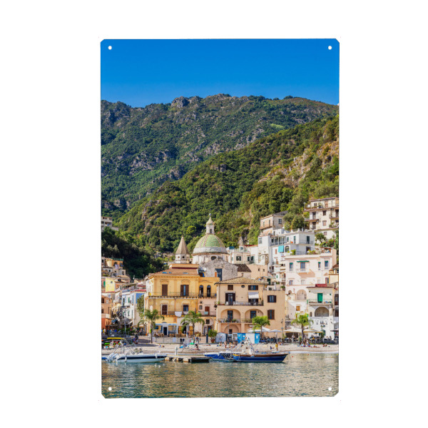 Holzbild "Blick auf Cetara" artboxONE - Natur,Reise,Architektur,Reise / Strand und Meer,Reise / Länder