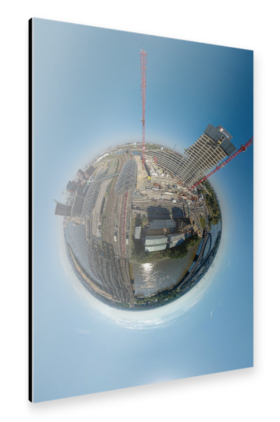 Alu-Dibond "Elbtower-Hamburg, West, 2024 Sept" 75x50 cm artboxONE