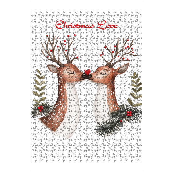 artboxONE Puzzle "Rentier Weihnachts Liebe" artboxONE - Typografie,Tiere,Weihnachten