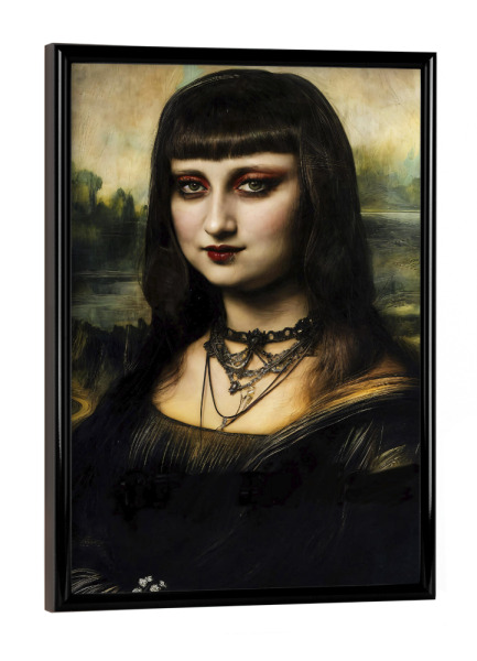 Poster mit schwarzem Rahmen "Emo Mona" artboxONE - Menschen,Lustig