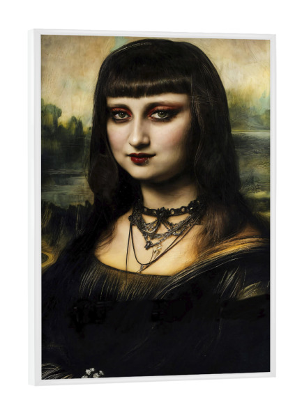 Poster mit weißem Rahmen "Emo Mona" artboxONE - Menschen,Lustig