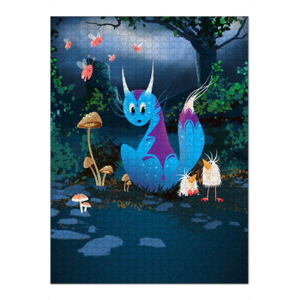 Puzzle Ravensburger "Treffen im Morgentau" artboxONE - Für Kinder,Tiere,Fiktion