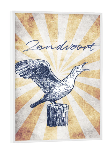 Poster mit weißem Rahmen "Zandvoort vintage" artboxONE - Reise,Tiere,Reise / Strand und Meer,Reise / Länder
