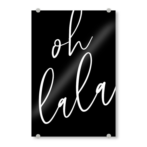 Oh lala typography black