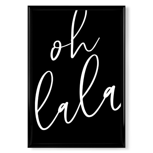 Oh lala typography black
