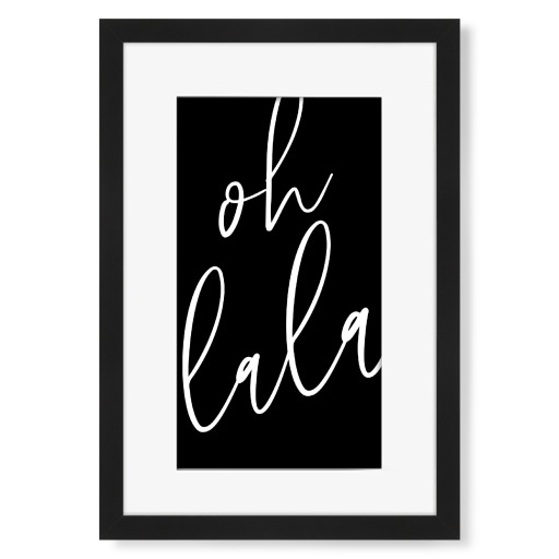 Oh lala Typografie Schwarz