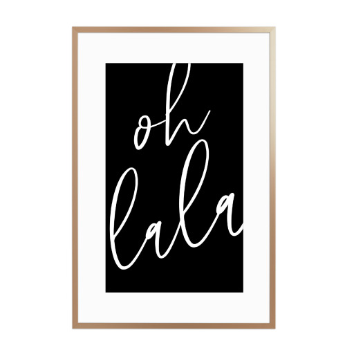Oh lala Typografie Schwarz
