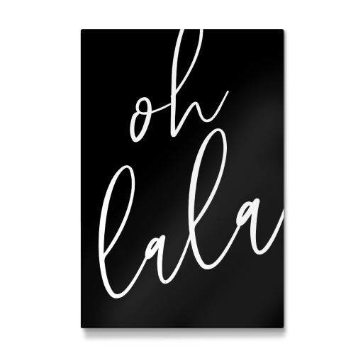 Oh lala typography black