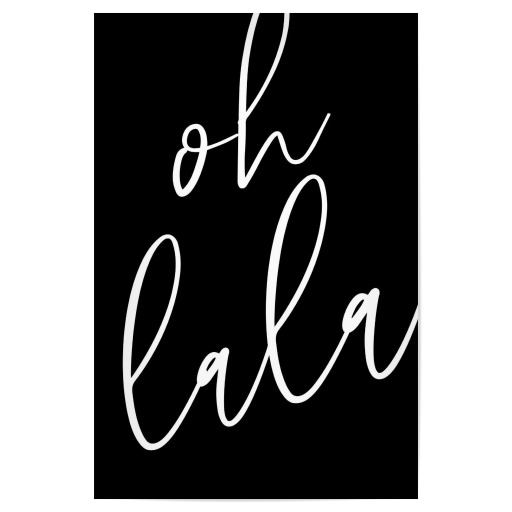 Oh lala typography black