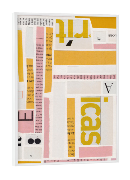 Poster mit weißem Rahmen "Galitsyna - Paper Collage Pink" artboxONE - Typografie,Abstrakt,Geometrie