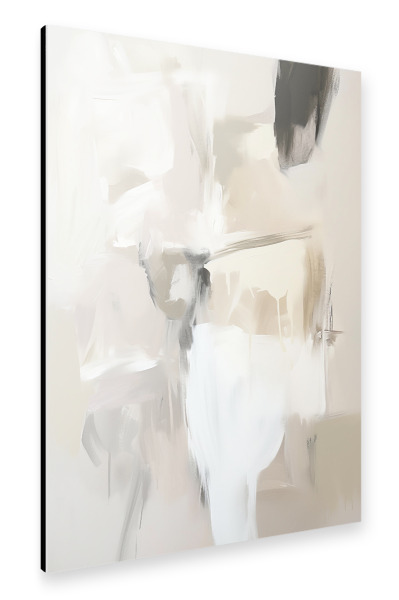 Alu-Dibond "Beige Farbkleckse Art" 30x20 cm artboxONE