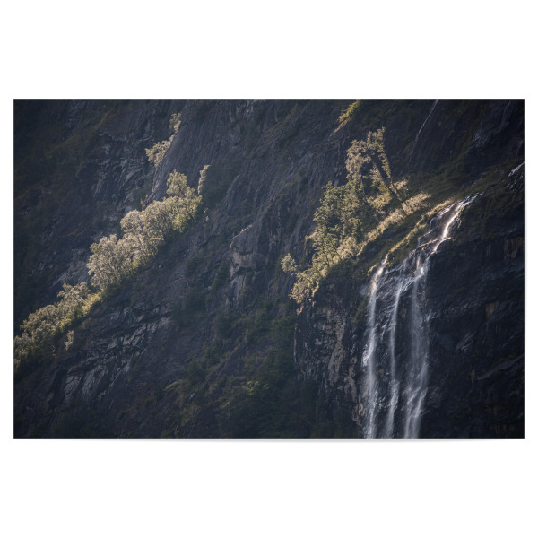 Poster 30x20 cm "Geirangerfjord Wasserfall" artboxONE - Natur - Sieben schwestern,Geiranger,Norwegen,Skandinavien,Naturfotografie,Felsen