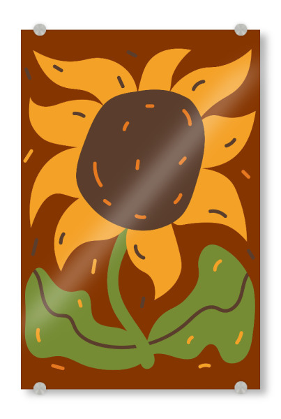Acrylglasbild "Simple sunflower" artboxONE - Floral