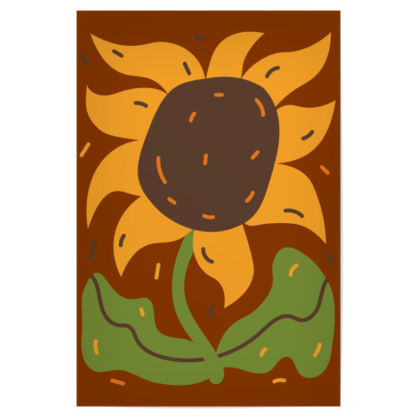 Poster "Simple sunflower" artboxONE - Floral