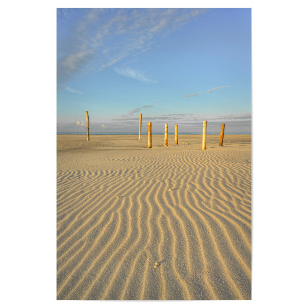 Poster "Holzpfähle am Strand auf Amrum" artboxONE - Natur,Reise,Reise / Strand und Meer