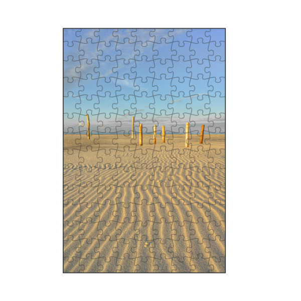 artboxONE Puzzle "Holzpfähle am Strand auf Amrum" artboxONE - Natur,Reise,Reise / Strand und Meer