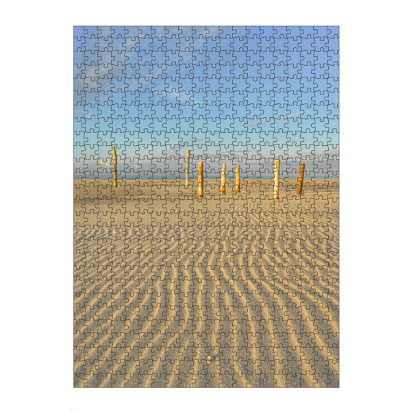artboxONE Puzzle "Holzpfähle am Strand auf Amrum" artboxONE - Natur,Reise,Reise / Strand und Meer