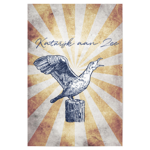 Poster "Katwijk vintage" artboxONE - Reise,Tiere,Reise / Strand und Meer,Reise / Länder