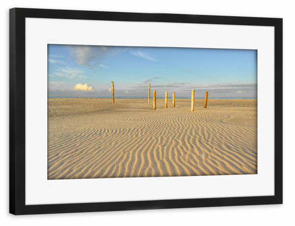 Poster mit Rahmen schwarz "Kniepsand auf Amrum" artboxONE - Natur,Reise,Reise / Strand und Meer
