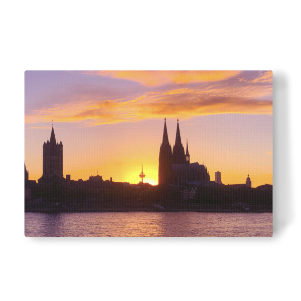 Leinwandbild "Der Sonnenuntergang in Köln" artboxONE - Städte / Köln,Reise,Reise / Länder