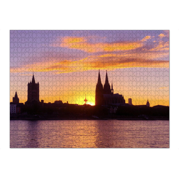 Puzzle Ravensburger "Der Sonnenuntergang in Köln" artboxONE - Städte / Köln,Reise,Reise / Länder