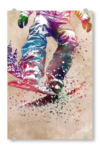 Acrylglasbild "Snowboarder Sportart C" artboxONE - Sport,Sport / Motivation - Snowboard,Snowboarder,Snowboarden,Sport,Wintersport