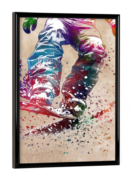 Poster mit schwarzem Rahmen "Snowboarder Sportart C" artboxONE - Sport,Sport / Motivation - Snowboard,Snowboarder,Snowboarden,Sport,Wintersport