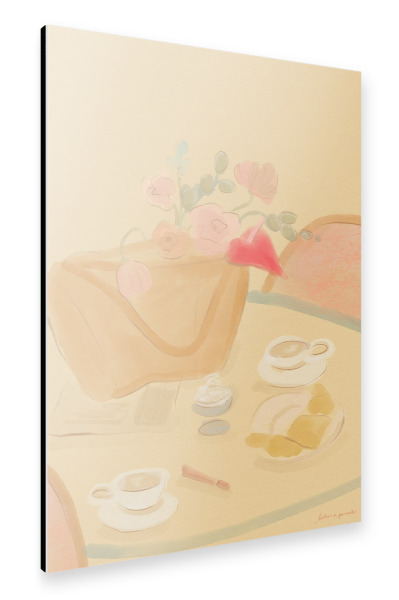 Alu-Dibond "Pariser Kaffee-Date" 30x20 cm artboxONE