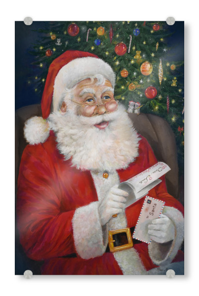 Acrylglasbild "Briefe an den Weihnachtsmann" artboxONE - Menschen,Weihnachten,Männer - Weihnachtsmann,Baum,Weihnachten,Feiertag