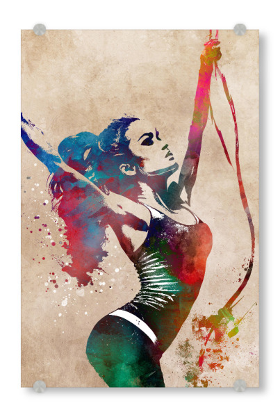 Acrylglasbild "Fitness Gymnastik Sport Kunst E" artboxONE - Sport,Sport / Motivation - Fitness,Bewegung,Gymnastik,Sport,Grafik