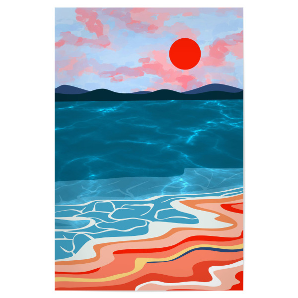 Poster "Küstenfarben Sand und Meer" artboxONE - Natur,Reise,Reise / Strand und Meer